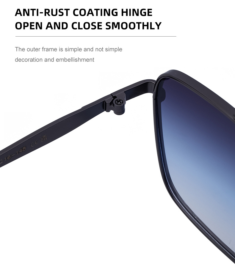 Nouvelles lunettes de soleil rétro simples et polyvalentes pour loisirs, mode européenne et américaine, tendance pour hommes, cyclisme en plein air, lunettes de soleil à double faisceau pour hommes_voghion.com