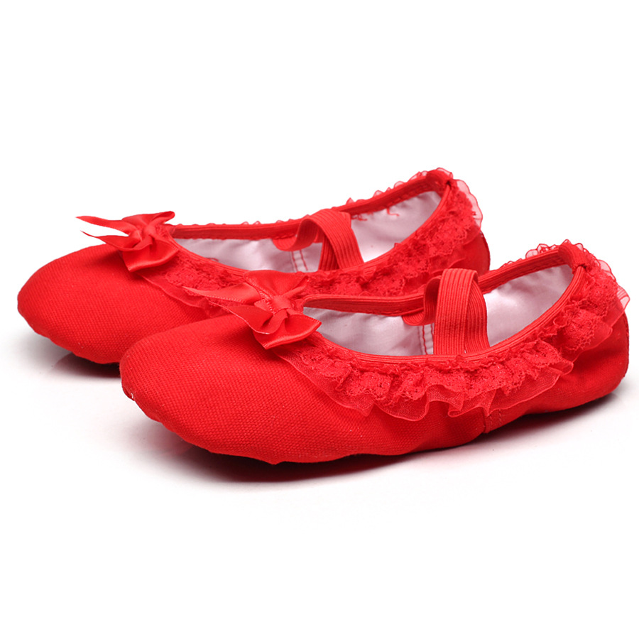 Zapatos de danza de los niños de ballet chino de los niños niñas zapatos de ejercicio de fondo suave antideslizante zapatos de baile de los niños