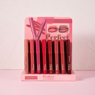 Cross-Border Makeup Hudamoji Natural Long-Lasting Stereo Beginner Eight-Color Lip Liner Lipstick Export Lipstick Pen