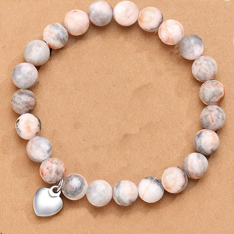 Хрусталь, бирюзовый бисер bracelet, подвеска сердце, Amazon