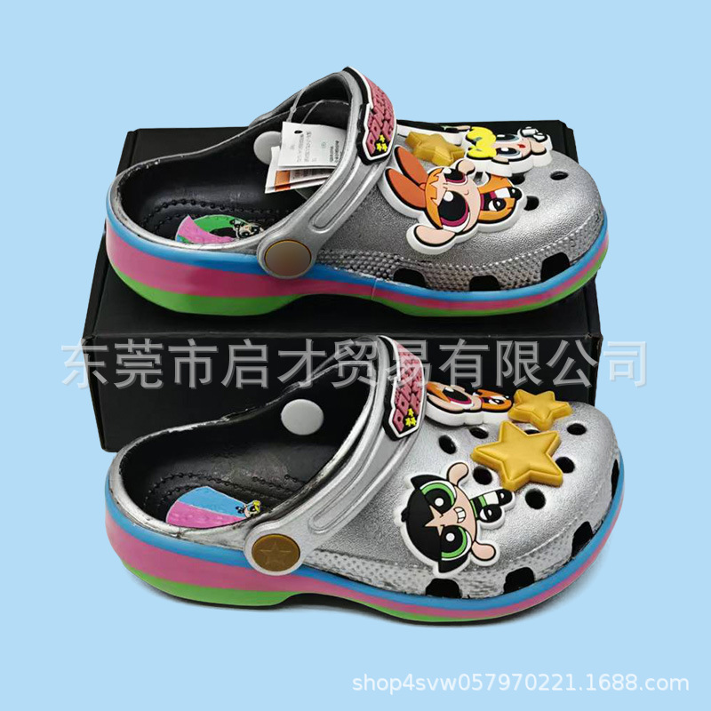 Cross nuevo Melody / Pokémon / Winnie the Pooh con zapatos de flores para niños antideslizantes zapatos de agujeros sandalias para niñas