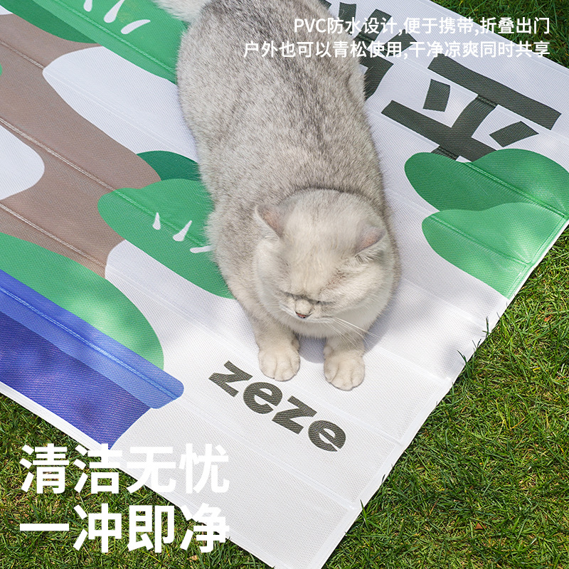 Zeze mascota almohadilla de hielo estera del perro verano gato nido de hielo enfriamiento fresco sensación de dormir almohadilla gato y perro cama de hielo universal