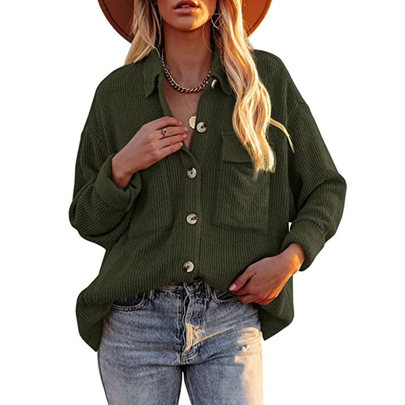 Women's Blouse Long Sleeve Blouses Pocket Casual Solid Color display picture 8