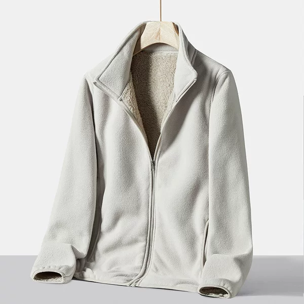 Cross-border fleece jacket, new style, thickened and warm, suitable for couples, with a stand-up collar and versatile design