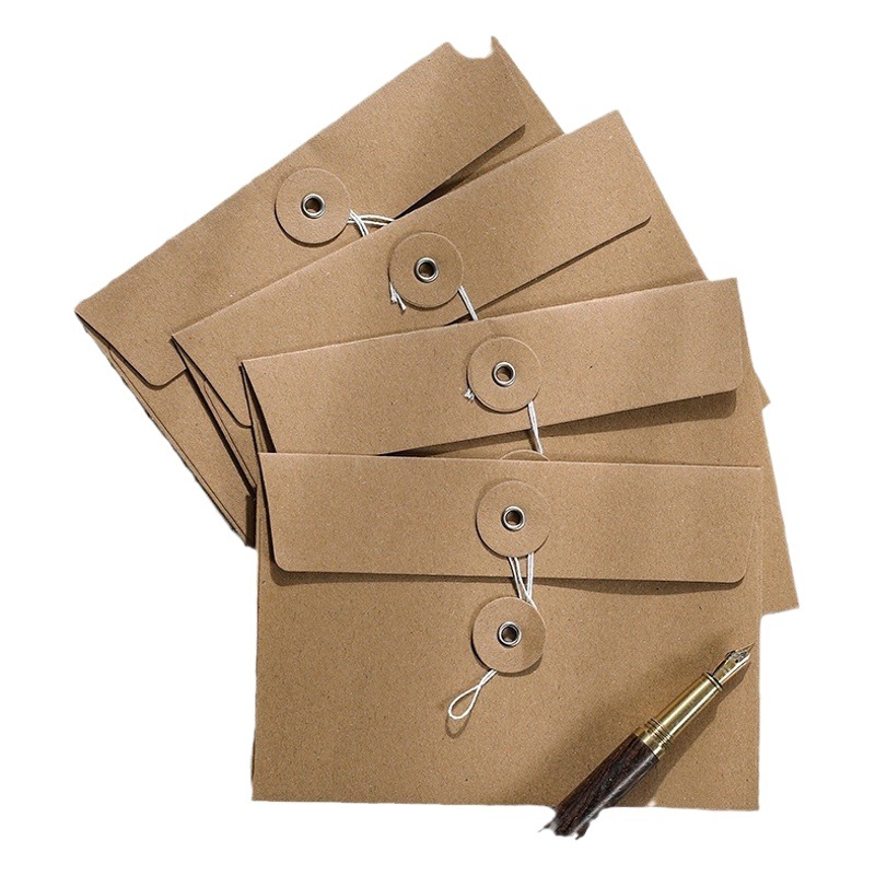 Bolsa de archivo de papel Kraft Oficina A4A5 bolsa de archivo en blanco horizontal hebilla de alambre BOLSA DE INFORMACIÓN bolsa de almacenamiento bobinado de gran capacidad