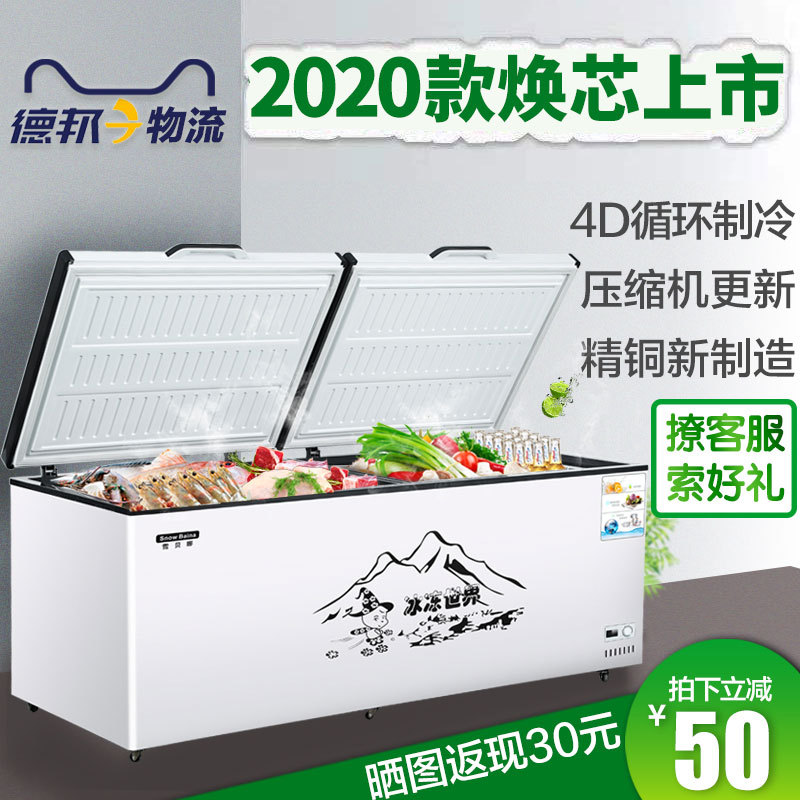 卧式冰柜大容量冷藏冷冻柜保温柜家用展示柜双温省电