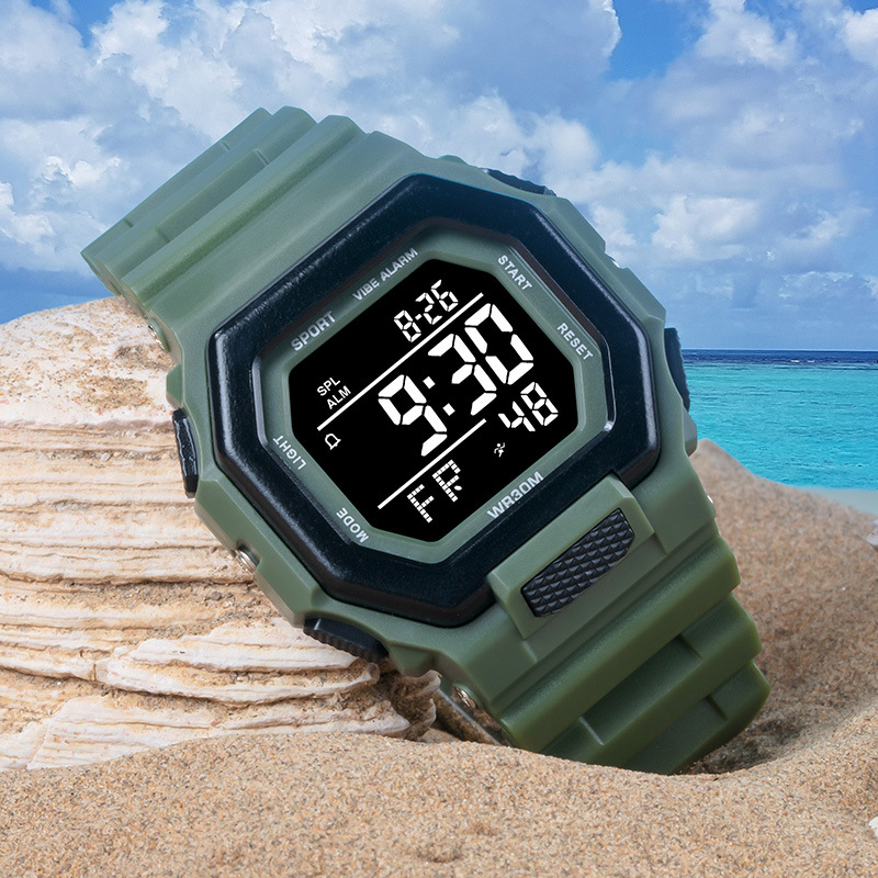 Reloj electrónico de sincronización de alarma de deportes al aire libre para hombres estudiantes masculinos y femeninos multifunción reloj electrónico luminoso fábrica al por mayor