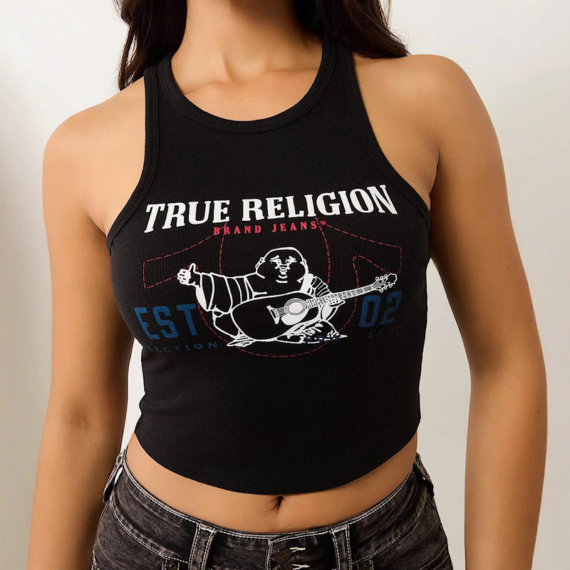 2025 Cross-border European and American Women's Fashion Printed Pit Strip Vest