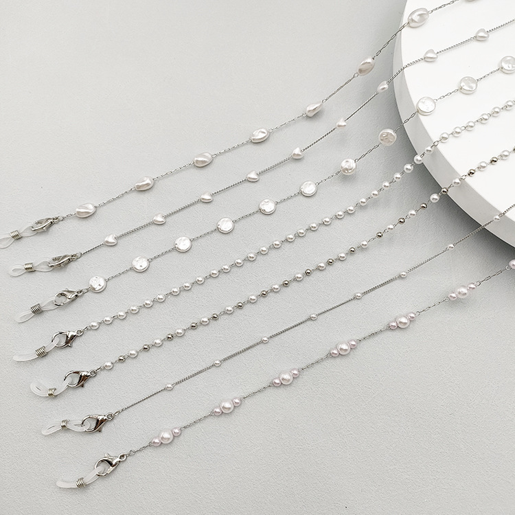 Spot factory direct pearl chain glasses chain accessories cross-border anti-lost high-level hand-made decorative chain mask chain