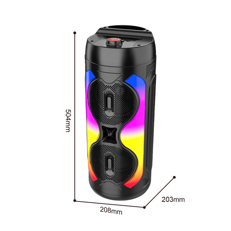 SING-E ZQS-6232 スクエアキング ホームオーディオ マイク付き デュアル 6.5inch ワイヤレス Bluetooth スピーカー|undefined