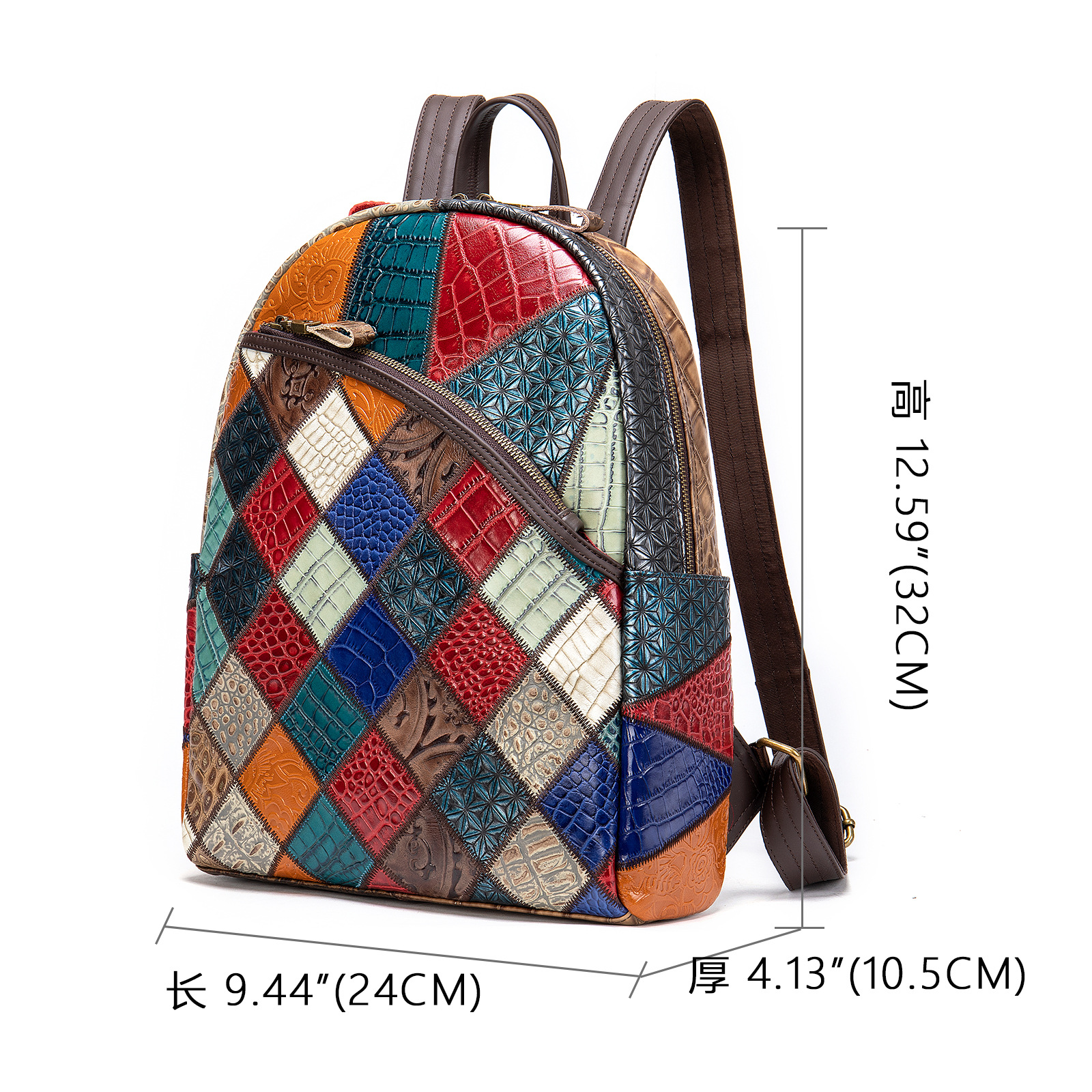 2022 nueva mochila de las mujeres primera capa de piel de vaca mochila retro hecha a mano de cuero de gran capacidad mochila para mujeres