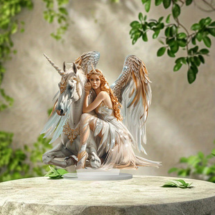 Cross-border Charming Angel and Unicorn Table Tablets Small Ornaments Arc Waterproof Wear-resistant Desk Counter Pendant Ornaments