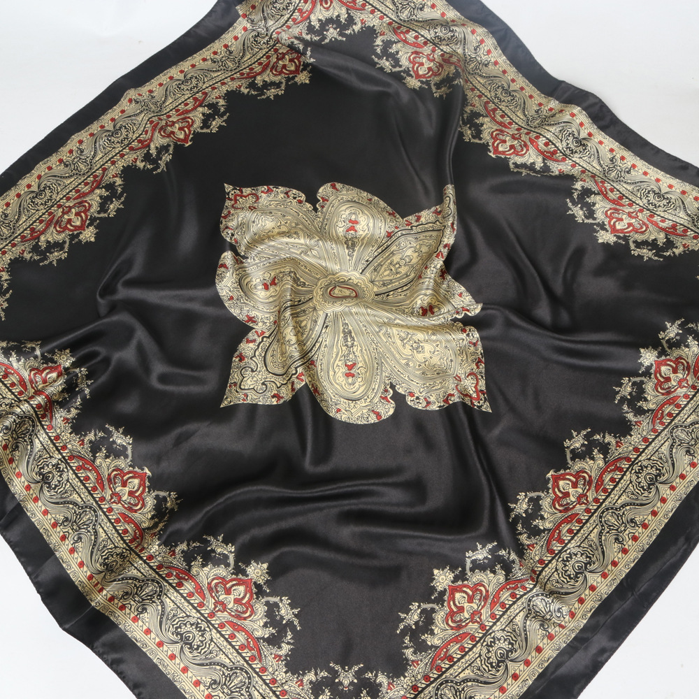 Vintage Style, Ethnic Style Style Women's Vintage Style Ethnic Style Printing Polyester Satin Silk Scarf Kerchief