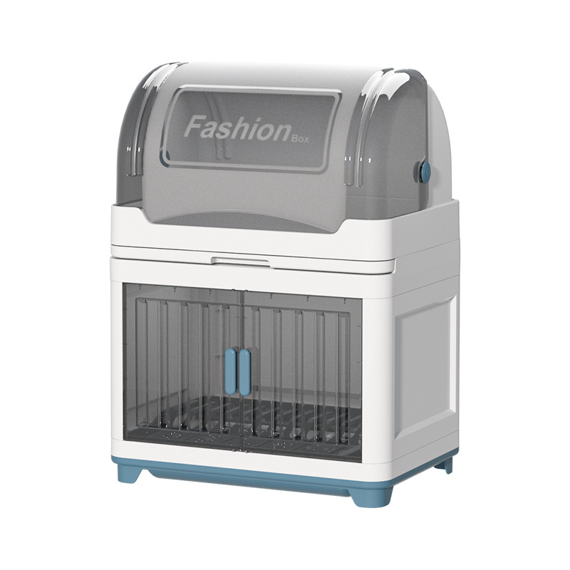 Escurridor de platos de cocina y estante de almacenamiento para palillos, escurridor de platos elevado, caja de almacenamiento de vajilla extraíble, estante de almacenamiento