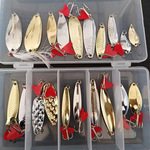 20个路亚亮片金属鱼饵马口龙鳞水蛭亮片饵跨境渔具全泳层亮片