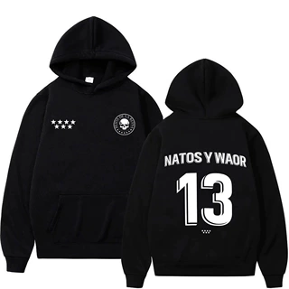 说唱歌手NATOS WAOR 13运动衫男士女士时尚嘻哈套头衫秋冬宽松休