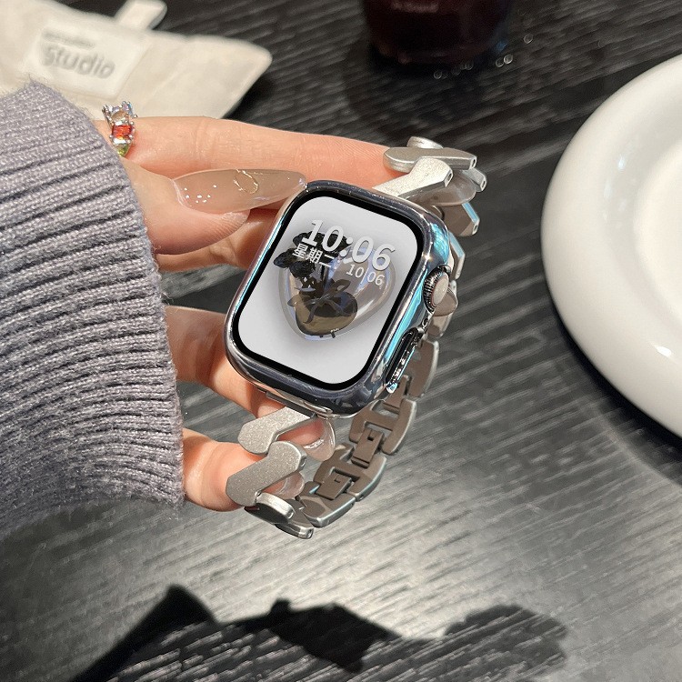 Z-Shaped Wave Pattern Is Suitable for Apple Watch Strap S11 Metal Strap Women's Apple Watchs10 Watch Strap
