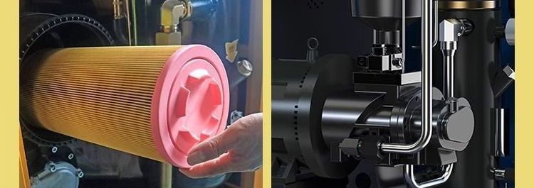 Permanent magnet variable frequency screw air compressor, industrial-grade laser cutting low-noise air compressor, wholesale in stock