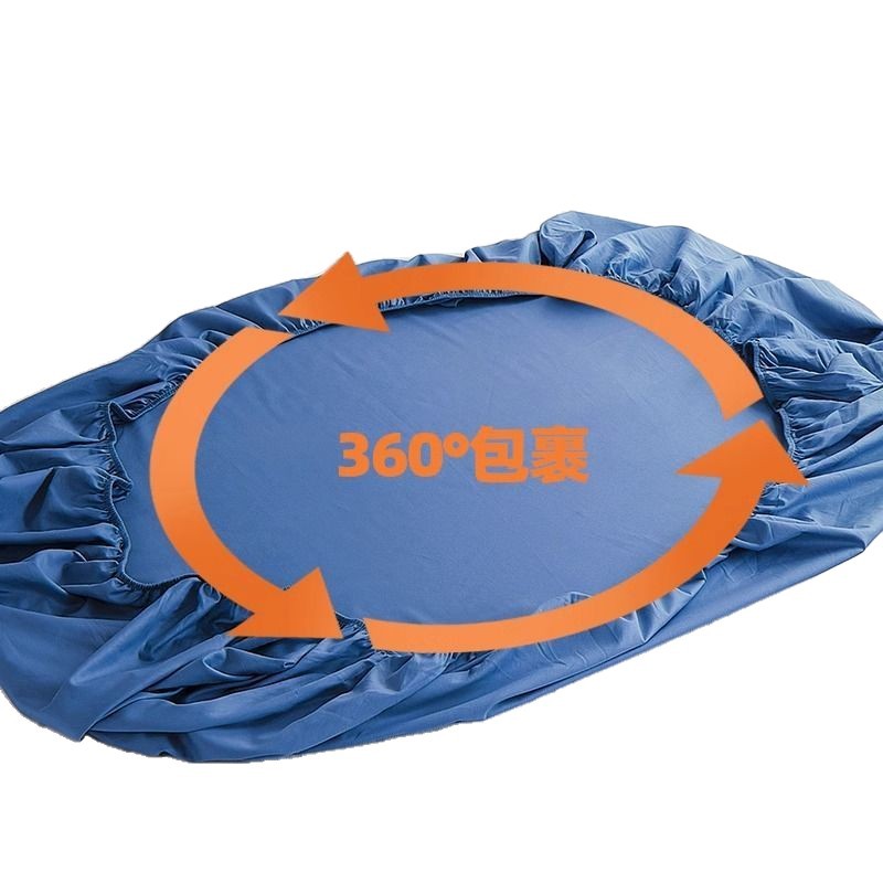 Cama de dormitorio de estudiantes de algodón 90x190x200 una sola pieza de colchón cubierta de colchón marina azul puro