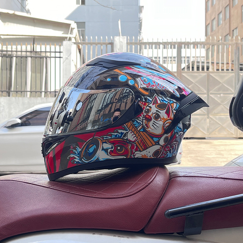 El casco completo del casco de la cola grande de la motocicleta Jiekai se puede instalar con auriculares Bluetooth