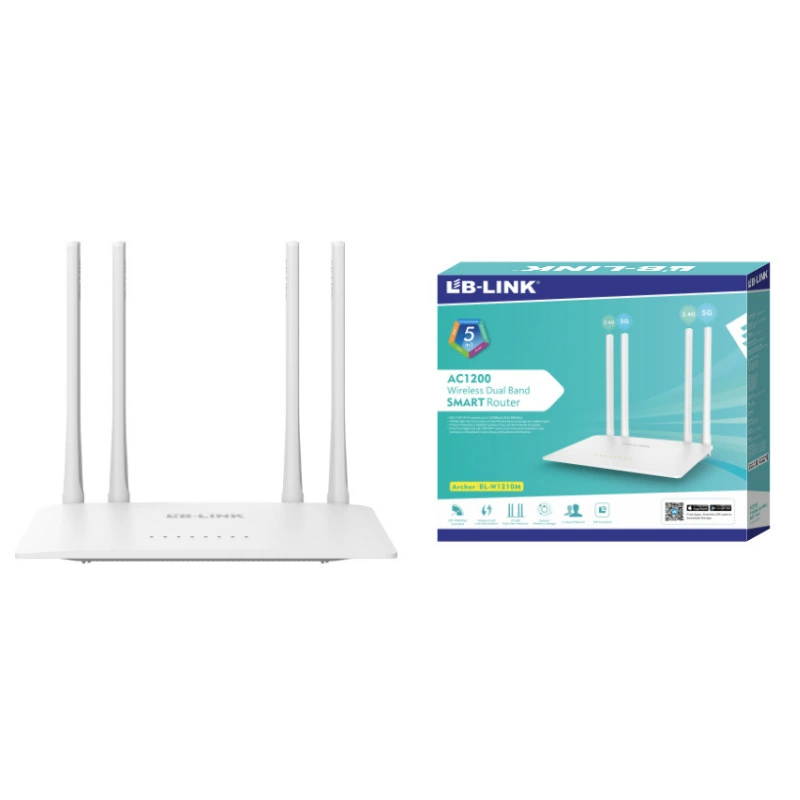 lb-linkBLW1210M11AC1200Mbps двухдиапазонный роутер 2.4G/5G с 4 антеннами 6dBi, гигабитный