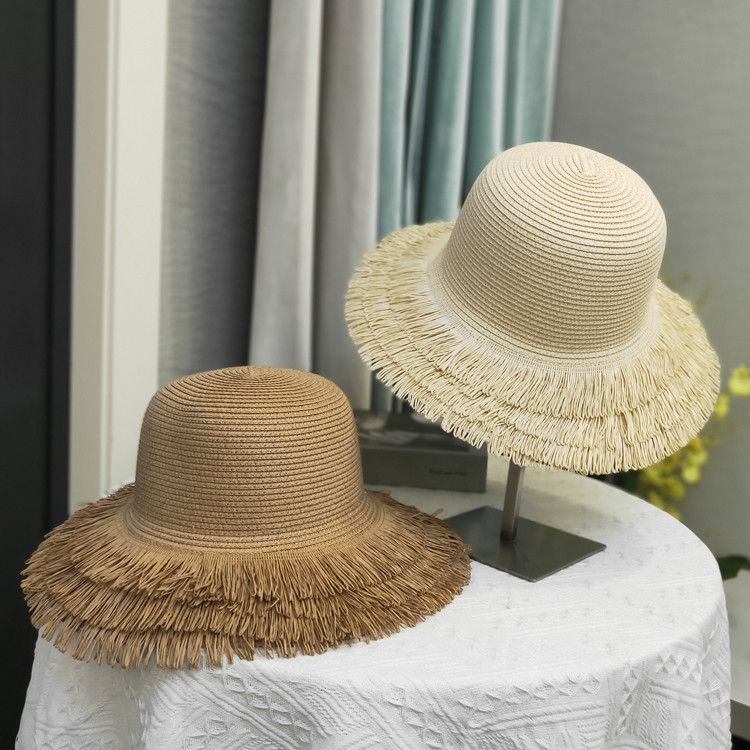 2797g Weight Straw Hat Hats Type Women's Simple Style Classic Style Solid Color Flat Eaves Straw Hat