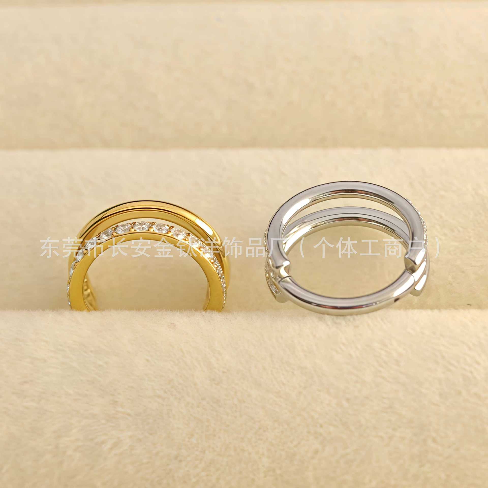 F136 Titanium Sandwich Half-Studded Diamond Closed Ring Seamless Hoop Earrings Nose Ring Earrings G23 Titanium Alloy Piercing Jewelry detail image 7