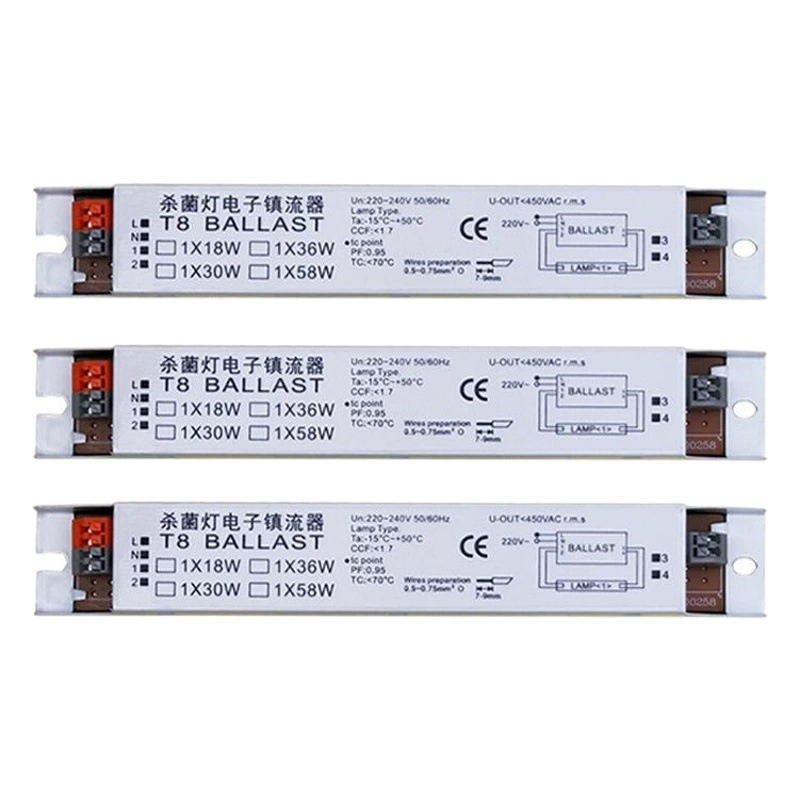 Балласт для УФ-лампы, электронный балласт для люминесцентной лампы T8, балласт для УФ-бактерицидной лампы 15Вт/18Вт/36Вт
