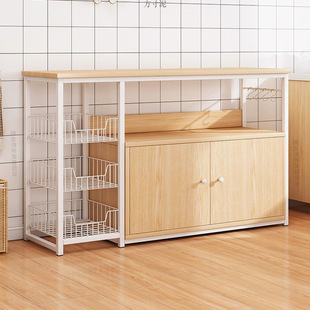 Kitchen Storage Rack Floor-type Multi-layer Vegetable Basket Storage Rack Bowl Rack Household Microwave Oven Seasoning Storage Rack Factory