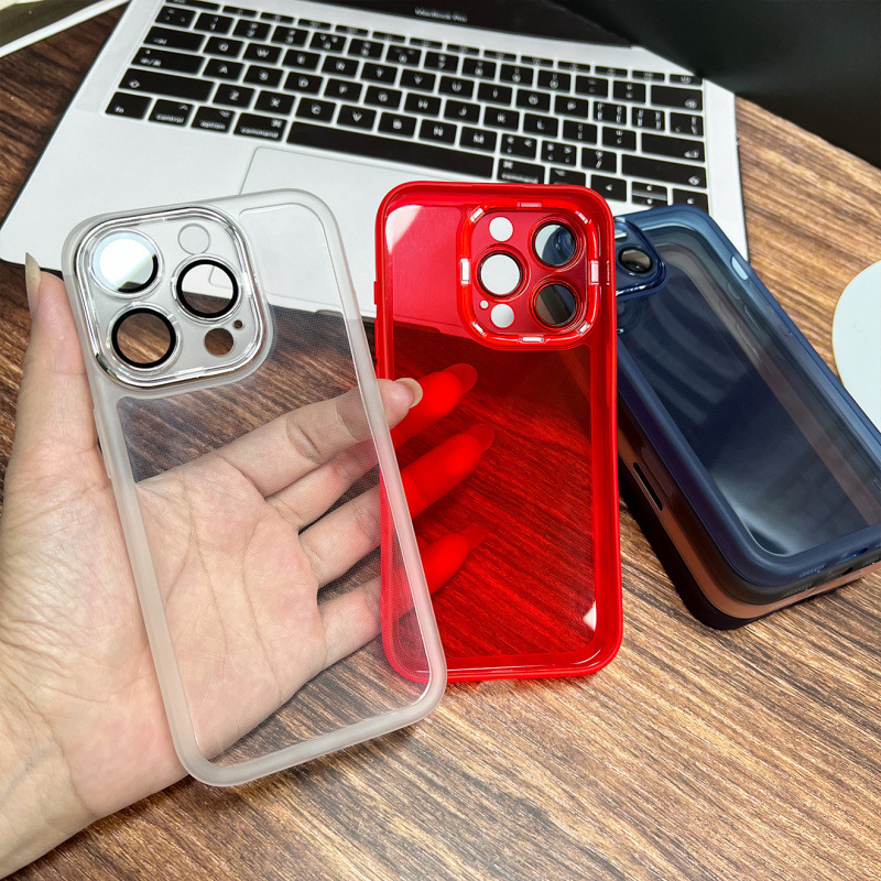 魅眼TPU适用苹果16Pro精孔13/14手机壳iPhone17自带镜头膜保护套|undefined