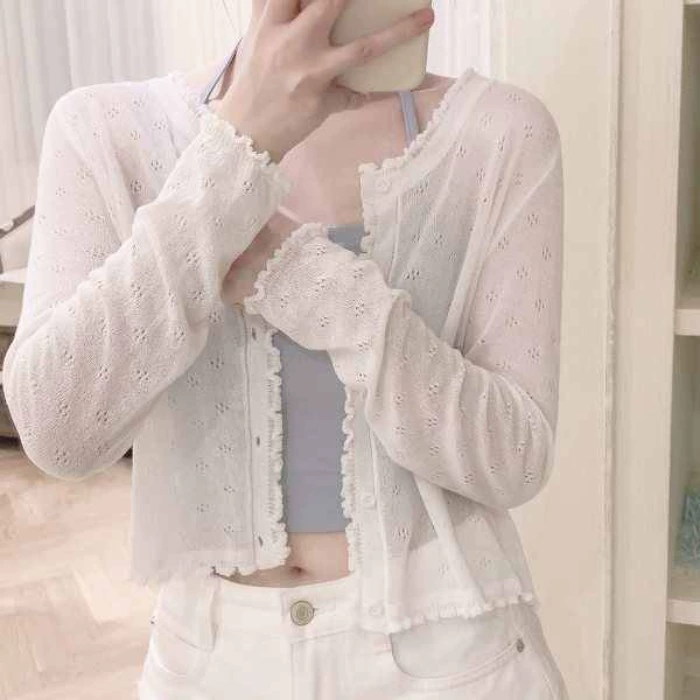 Вязаная тонкая кофта кардиган, шелковая куртка, свежая slip-платье, oversize