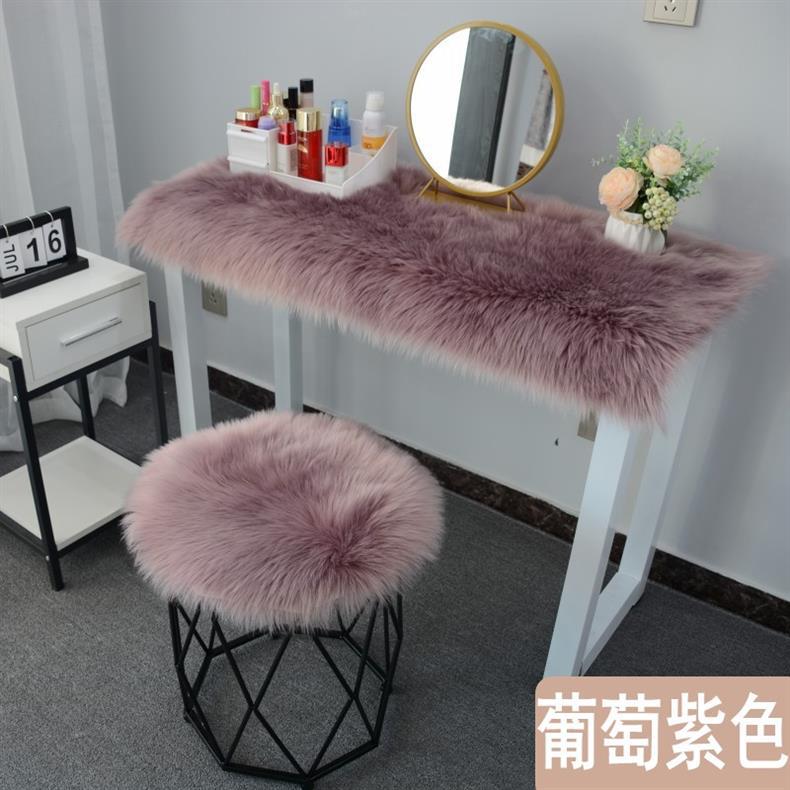 New Chinese-Style Large Red Chair Cushion, Faux Cashmere Door Mat, High-End Blue Carpet for Living Room Decoration and Grand Opening