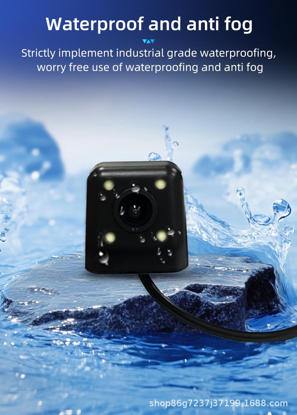 High-definition AHD reversing camera with large screen, starlight night vision, dedicated for car rearview