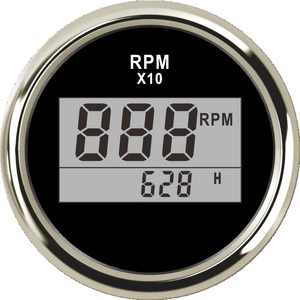 Black tachometer 52mm can sense 6 teeth to 300 teeth adjustable speed ratio connected to generator w12v24v