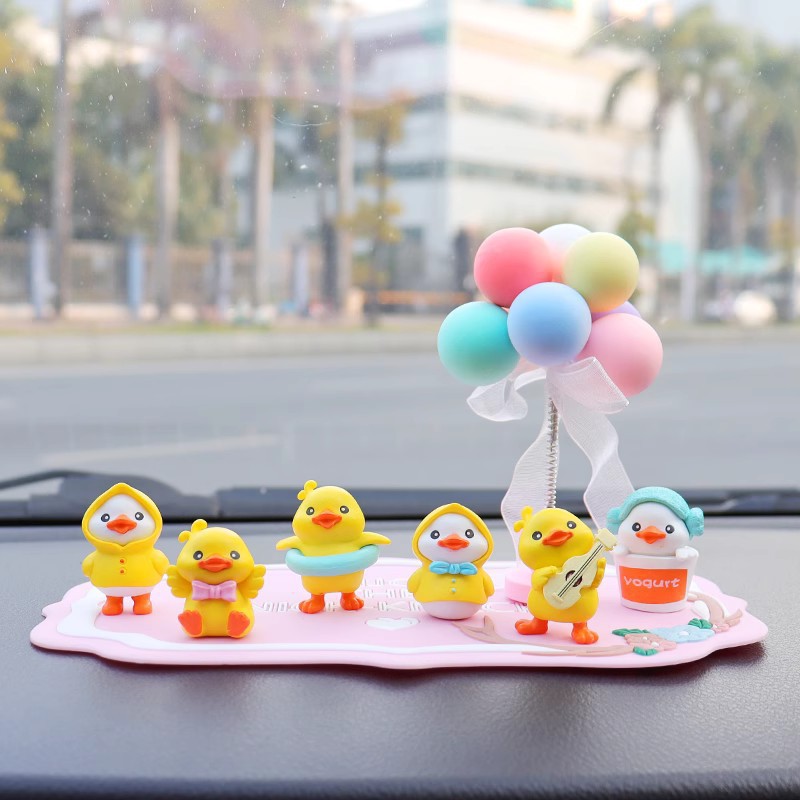 Lindo pato de dibujos animados decoración interior del coche consola central pantalla decoración del coche decoración creativa al por mayor