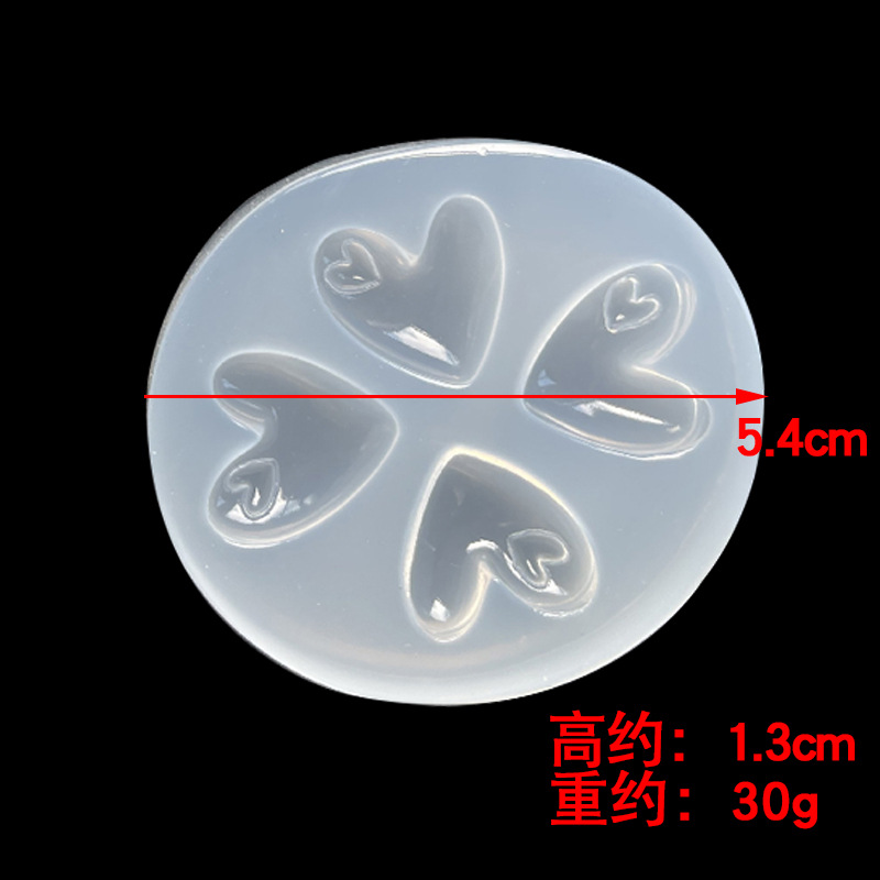 Espejo amor molde de silicona cristal epoxi DIY doble amor joyería material paquete teléfono móvil Shell accesorios molde decorativo