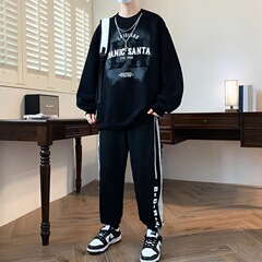 春秋季套装高初中学生休闲运动两件套青少年大童男装潮流卫衣长袖
