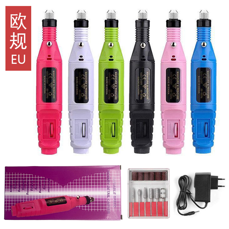 Lijadora de uñas tipo bolígrafo mini herramienta de uñas enchufable pulido de uñas fábrica de lijadora de uñas portátil al por mayor