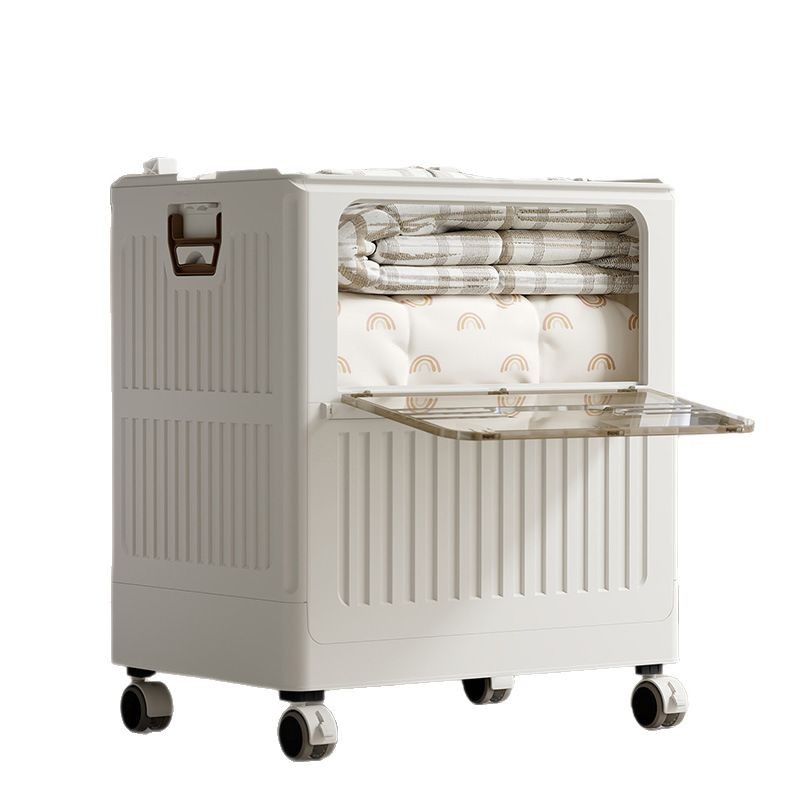 Gabinete de almacenamiento de ropa, instalación gratuita, caja de almacenamiento de edredón de ropa de dormitorio plegable, armario de almacenamiento con tapa abatible de gran capacidad