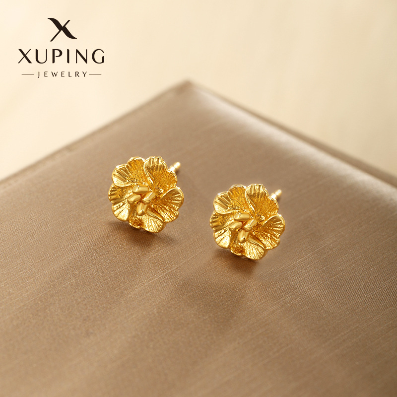 Xuping Jewelry Fairy Style Plantas Flores Pendientes Pendientes de diseño de temperamento simple retro femenino Pendientes