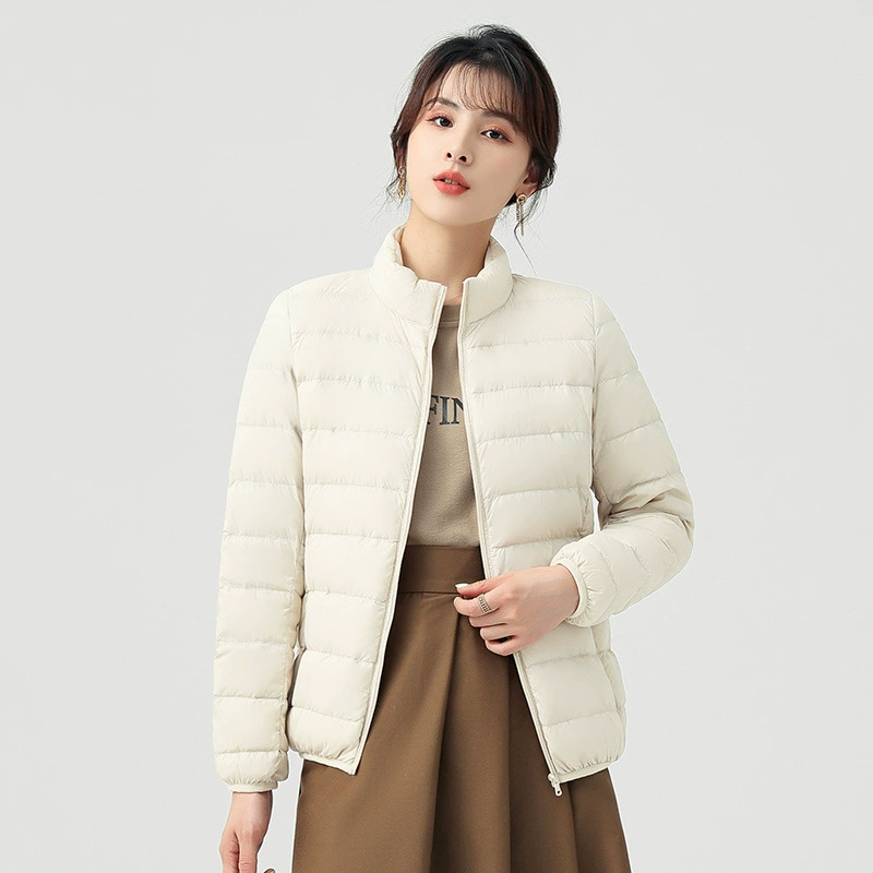 Может открыть тонкий пуховик женский зимой 50 белых утиных пуховиков