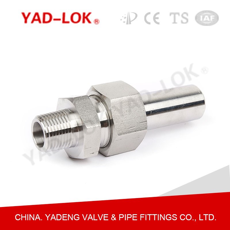 YAD亚登不锈钢焊接直通  对焊式直通终端长管锥管接头 厂家直供