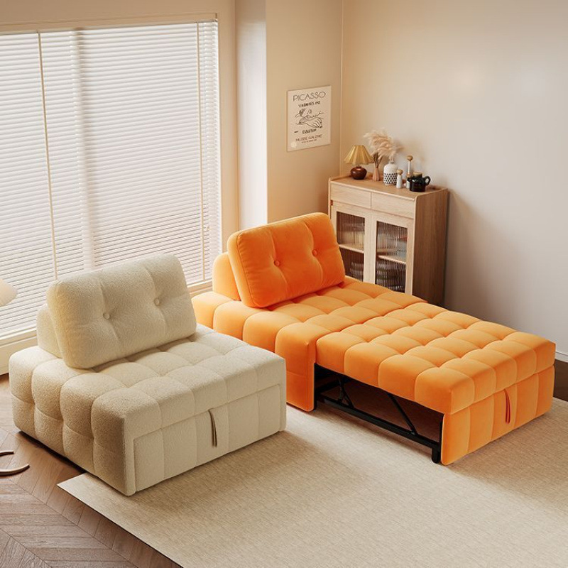 Single and Double Sofa Bed Foldableing Dual-Purpose 2025 New Small Apartment Living Room Multi-Functional Two-In-One Pull-Out Retractable Bed