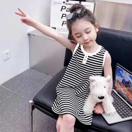 女童夏装连衣裙2025春款网红儿童长裙夏天T恤裙夏季女孩洋气裙子