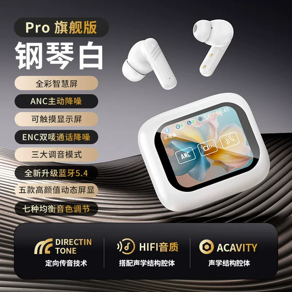 LX-10 white (ANC+ENC dual-唛 noise reduction+high-definition call+Bluetooth 5.4)