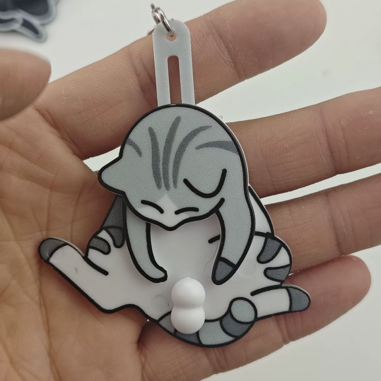 Креативный забавный вращающийся милый мультяшный озорной кот, декоративный брелок, вращающийся котенок, украшение для рюкзака, игрушка