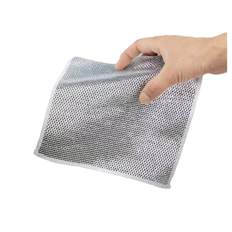 [Actualización y grosor] toallas de alambre de acero para lavar platos de alambre de acero para la cocina de alambre de plata sin aceite para lavar la olla de alambre de plata
