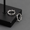Fashionable earrings, universal advanced zirconium, ear clips, accessory, simple and elegant design, high-quality style