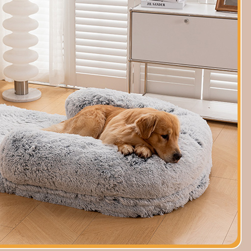 Cama para perros humanos, cojín para mascotas de gran tamaño para perros, invierno, sofá desmontable y cálido para personas perezosas que pueden dormir y acostarse
