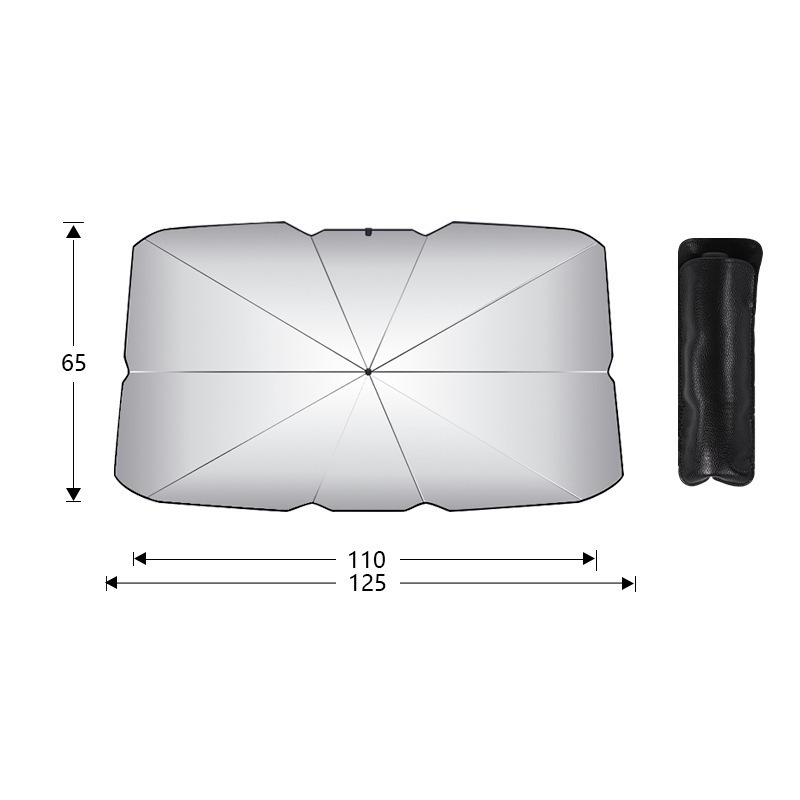 Sombrilla para Parabrisas de Auto de Tela de Impacto y Hierro, Protección UV UPF 50+, Plegable, para Autos